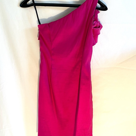 Jessica McClintock One Shoulder Pink Dress - Picture 2 of 3